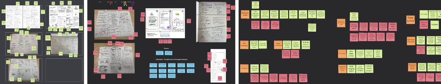 Playbook (summary) concept sprint board: sketches, themes and tone exploration